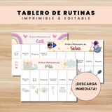 IMPRIMIBLE: TABLERO DE RUTINAS Y HÁBITOS