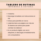 IMPRIMIBLE: TABLERO DE RUTINAS Y HÁBITOS